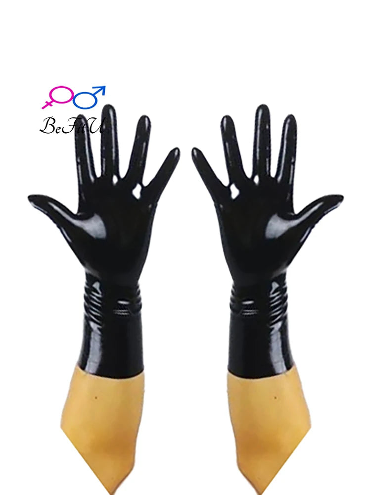 Chlorinate Latex Gloves Short Mittens Seamless Five-Finger Design New Chlorination 3D Version for Enhanced Protection