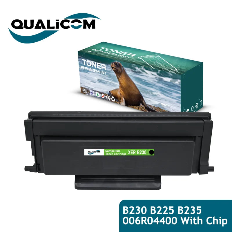 Qualicom 006R04400 B230 B225 B235 Toner Cartridge with New Chip for Xerox B230 B225 B235 Printers High Capacity 3000 Pages