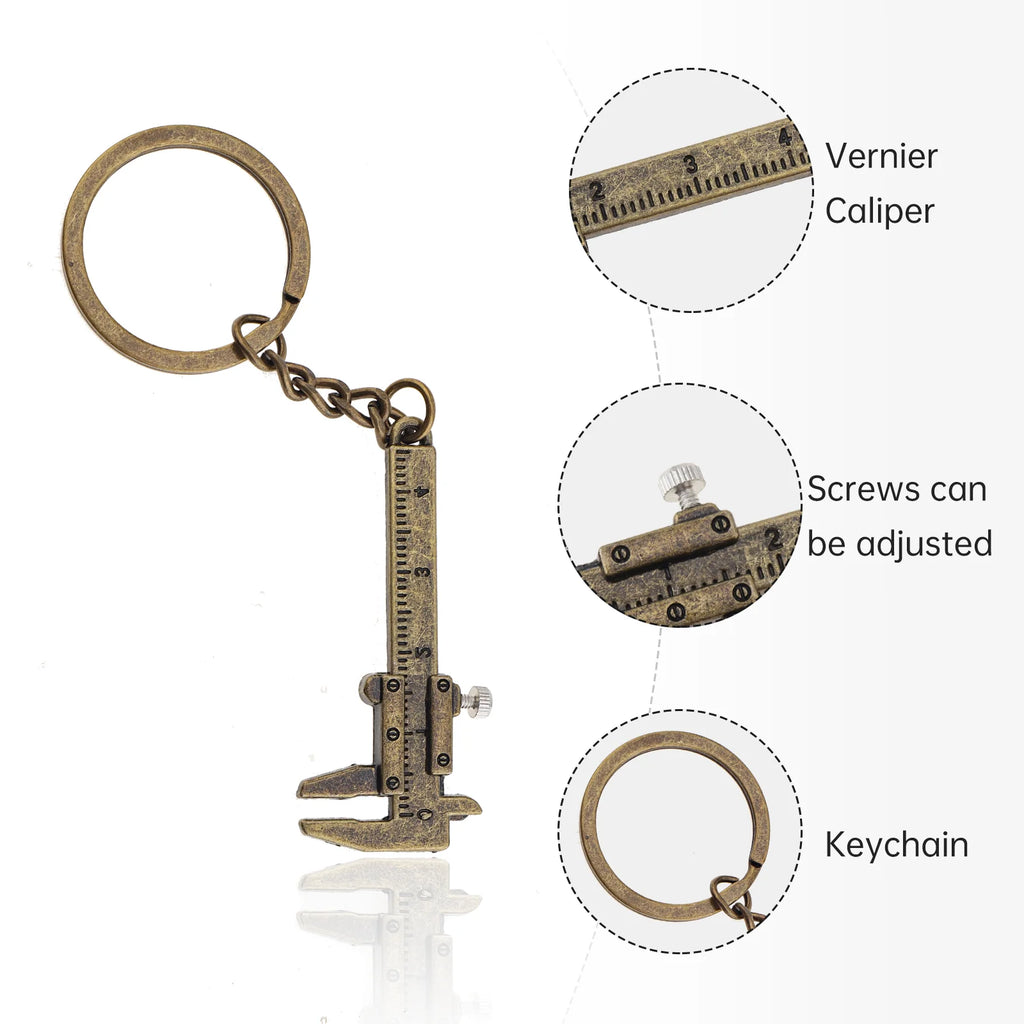 0-40mm Portable Mini Zinc Alloy Vernier Caliper with Chain Keychain and 1mm Accuracy for Measurement