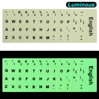 Spanish English Russian Arabic French Luminous Keyboard Stickers For Laptop PC Desktop Key Board Night Light Dustproof Sticker