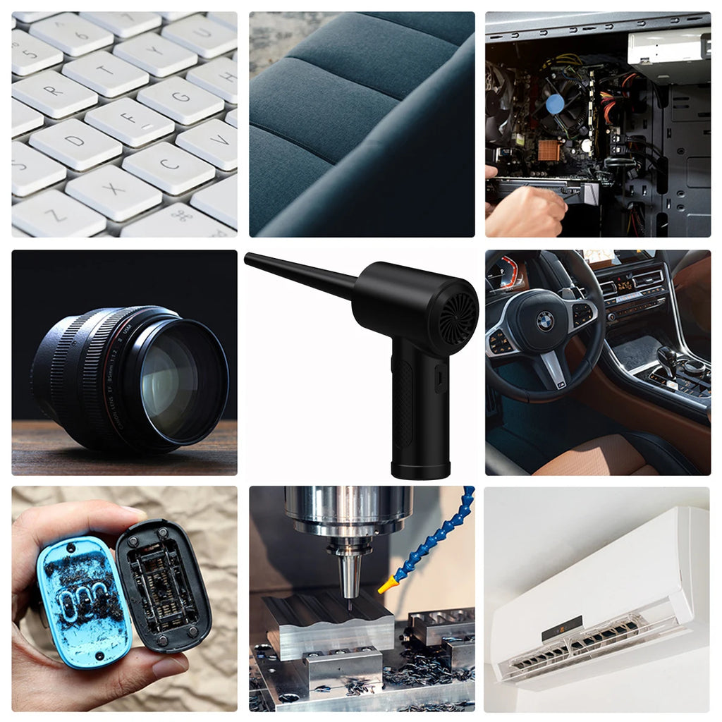 Electric Wireless Air Duster Compressed Air Blower Gun 51000RPM Type-C Air Duster For Computer Keyboard PC Clean Gadget Blower