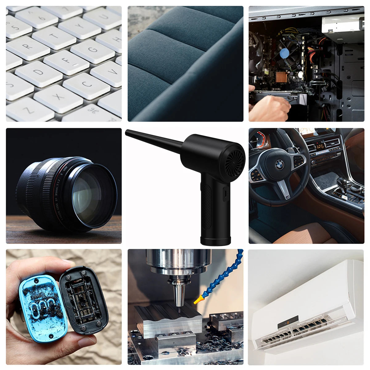 Electric Wireless Air Duster Compressed Air Blower Gun 51000RPM Type-C Air Duster For Computer Keyboard PC Clean Gadget Blower