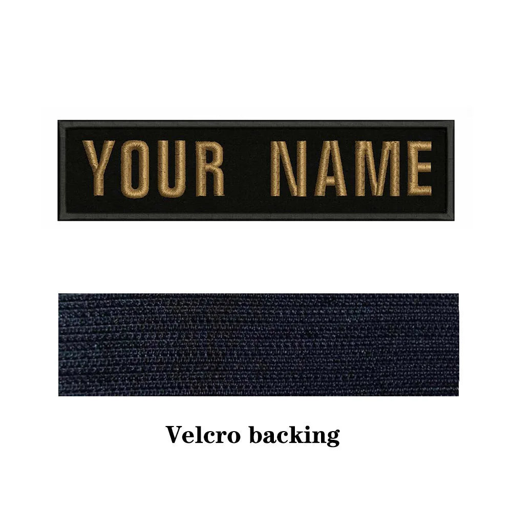 10x2.5cm Embroidery Custom Name Patch Stripes Badge Iron On Or Sew On Or  Patches Clothes