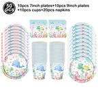 Sea Animal Theme Disposable Tableware Under The Sea Baby Shower Party Plates Napkins Cups Ocean Animals Birthday Party Supplies