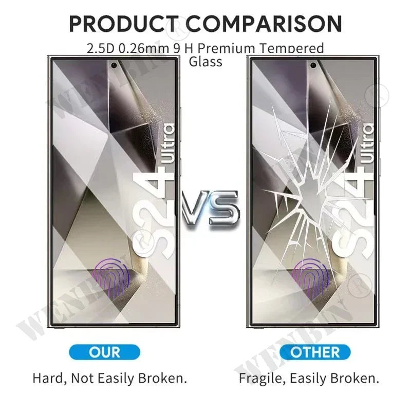 3 Pcs Tempered Glass For Samsung Galaxy S26 S25 S24 S23 S22 Ultra Plus FE A57 A56 A36 A17 Screen Protector Full Protective Glass