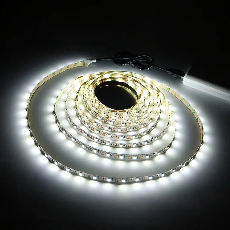 USB LED Strip Lights 2835 DC5V With Switch Flexible Lamp Tape Ribbon TV Desktop Computer Screen Background Lighting Home Decor