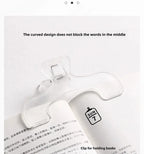 Transparent Plastic Book Clip Simple Reading Aid Fixed Book Holder Bookmarks Creative Design Practical Note Holder for Bookstore