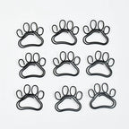 20pcs Cute Cat Claw Paper Clips Creative Pink Black Metal Paperclip Cartoon Bookmark Binder Office Stationery Binding Supplies