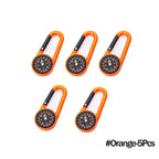 Outdoor Compass Carabiner Mini Camping Keychain Mountaineering Hiking Backpack Buckle with Compass Survival Children Gifts