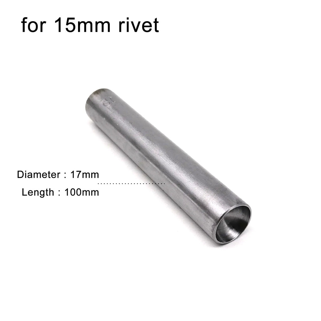 3mm to 15mm Dia Rivet Punch Tool Rod for Metal Decorative Mushroom Domed Semi Ball Half Round Nailhead Spike Stud DIY 45# Steel