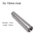 3mm to 15mm Dia Rivet Punch Tool Rod for Metal Decorative Mushroom Domed Semi Ball Half Round Nailhead Spike Stud DIY 45# Steel