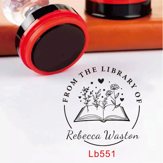 Custom Book library ink Stamp Personalized Self Inking Wedding Stamp Customized Photosensitive Seal Invitation name letter logo
