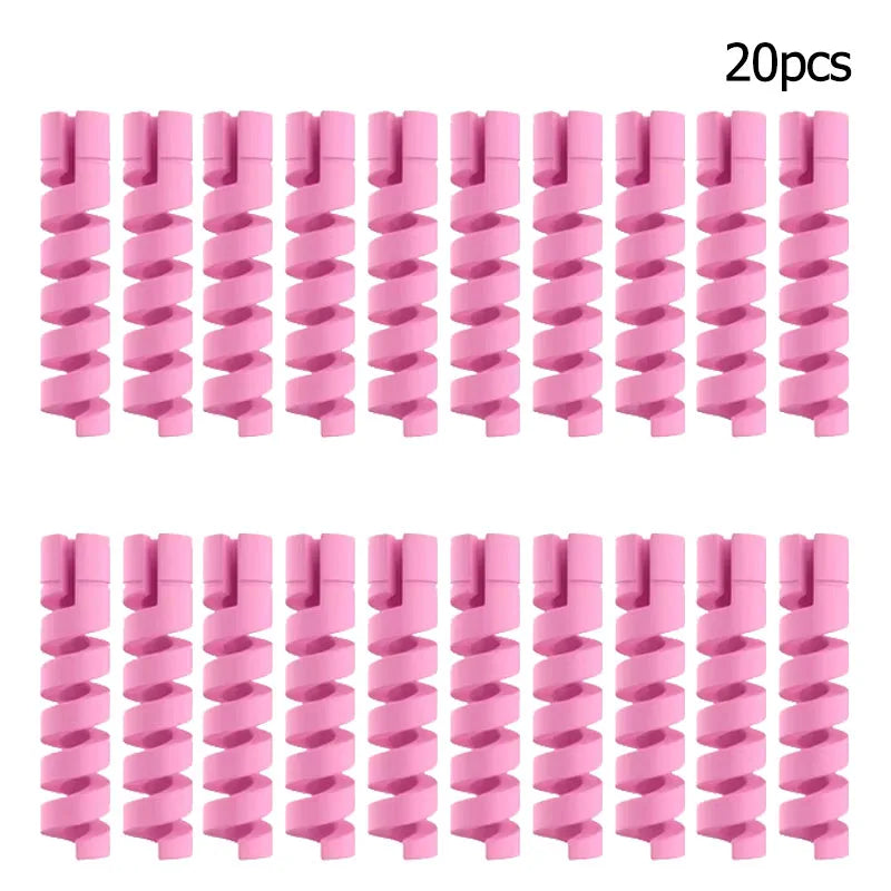 10pcs Cable Protector Silicone Charge Cable Spiral Winder Wire End Cord Savers Cover For Phone USB Charger Cable Accessories