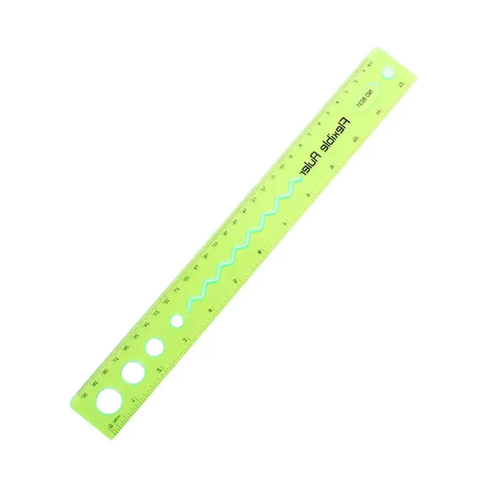 2Pcs 30cm Flexible Soft Ruler For Students Draw Wave / Line / Circle Drafting Drawing Tool Plastic School Office Supplies