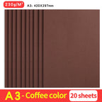A3 MixColor Cardstock Paper Business Card Cardboard DIY Gifts Card Scrapbook Materials Drawing Card Art Supplie 10/20Sheets 230G
