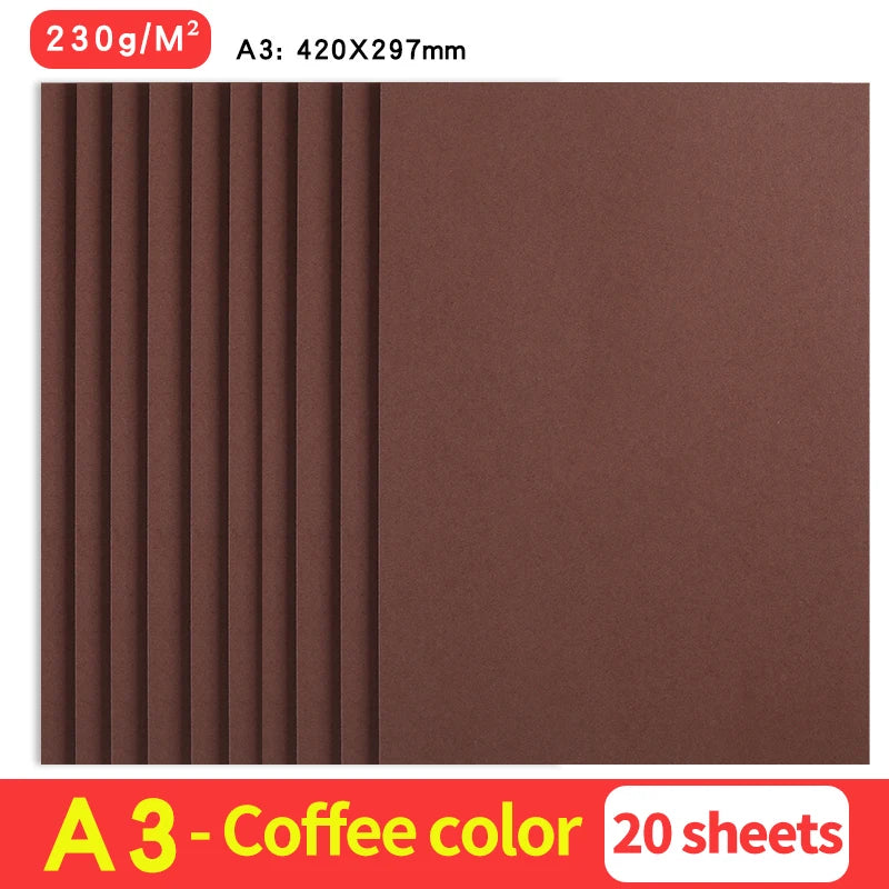 A3 MixColor Cardstock Paper Business Card Cardboard DIY Gifts Card Scrapbook Materials Drawing Card Art Supplie 10/20Sheets 230G