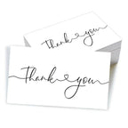 50pcs Business Thank You Cards Cherry & Pink Bow Design Celebration Invitations Gift Wrapping Cards For Party