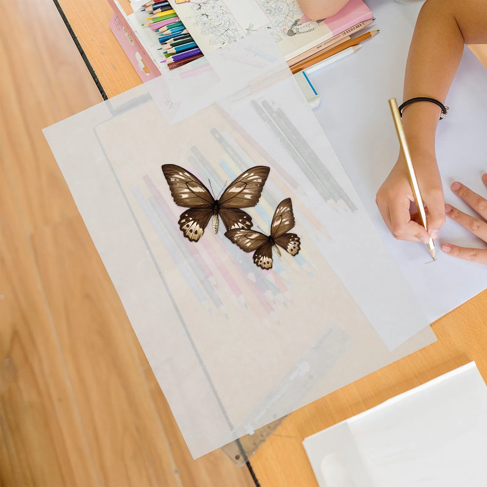 10Sheets Paper Tracing Paper for Insect Specimen Making Transparent Blank Tracing Sheets Art Sketching Drawing