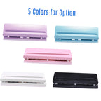 Adjustable 6-Hole Desktop Punch Puncher for A4 A5 A6 B7 Dairy Planner Organizer Six Ring Binder with 6 Sheet Capacity