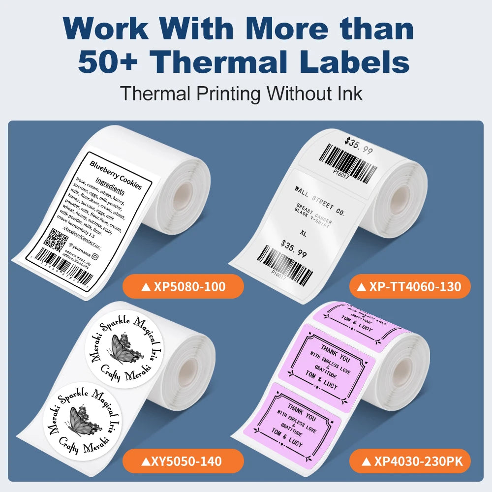 Phomemo Label Printer M110 Label Maker Barcode Label Printer for Address, Barcode, Clothing, Photo,Logo,Jewelry,Retail,Business