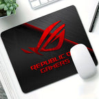 AS-US ROG Game Player Square Mousepad Small Size Home Desk Protector Mat Washable Desktop Mouse Pad Anti-slip Rubber Table Mats