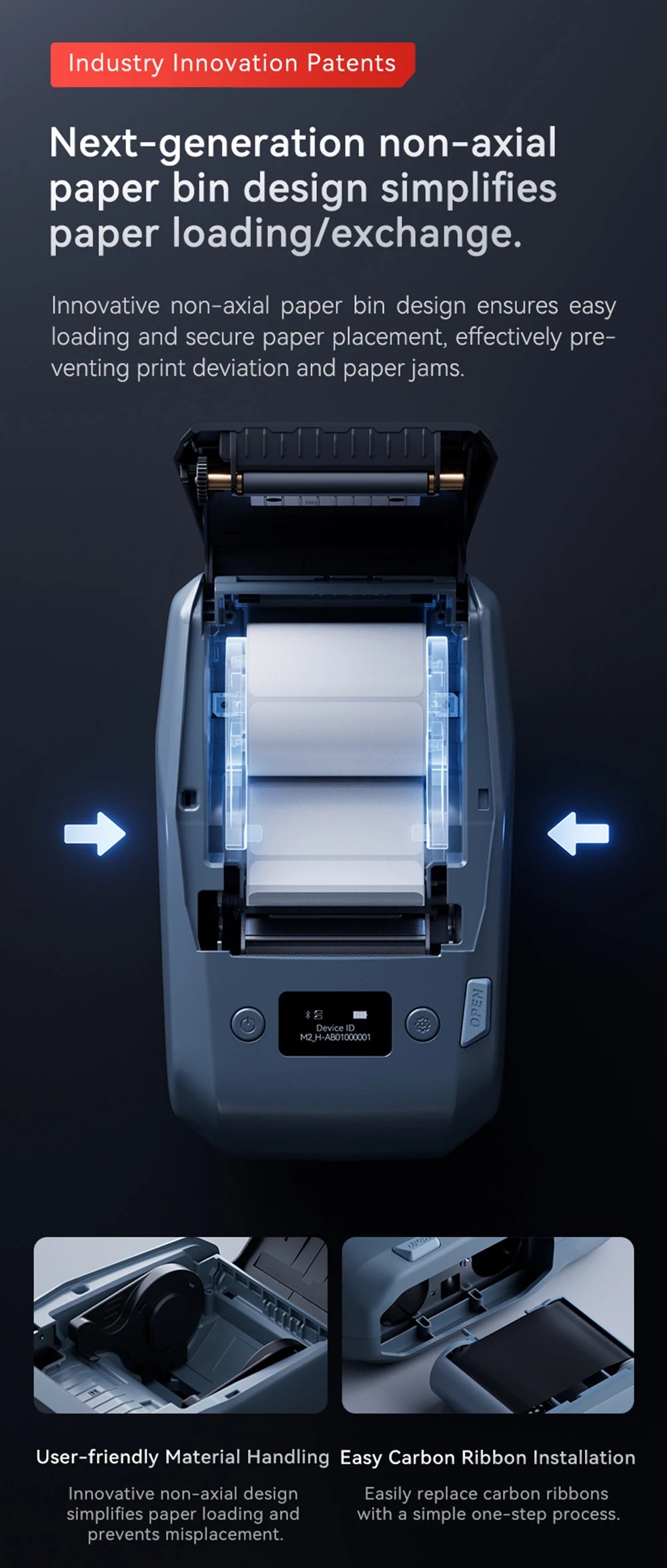 Niimbot M2 Thermal Transfer Label Printer 300 DPI High Definition Wireless 20-50 MM Print Width Label Maker Support Phone/PC