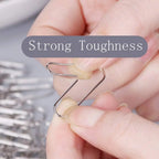 50-500PCS Stainless Steel Paper Clips Rustproof Sturdy Coated U-shaped Paperclips for Student Office School Stationery Supplies