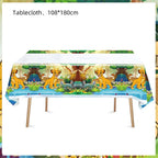 Lion King Birthday Party Decoration Lion Disposable Dinnerware Tablecloth Cup Plate 3D Balloon for Kids Baby Shower Supplies