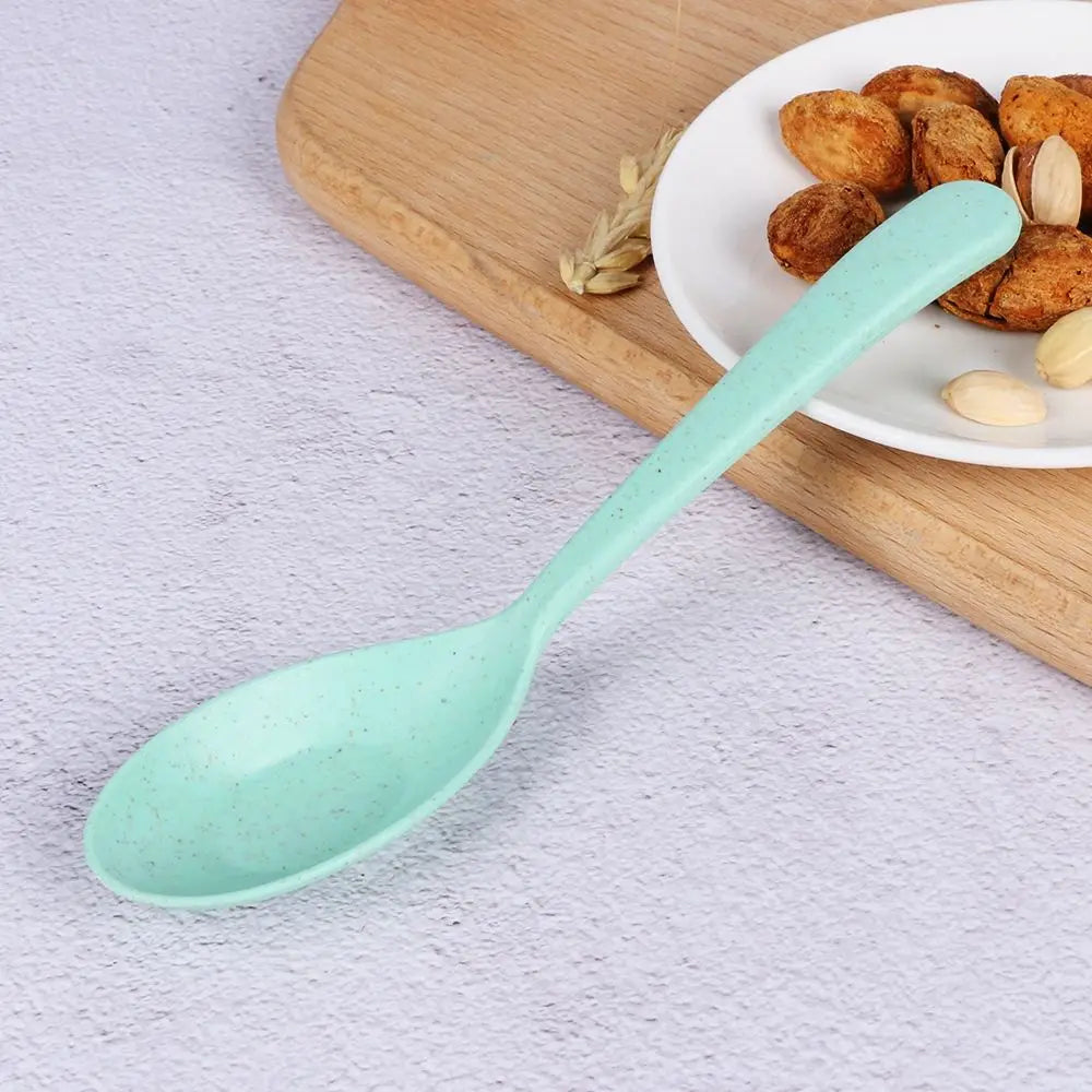 Plastic Bar Kitchen Tools Pudding Dessert Cake Party Wheat Straw Spoon Spoon Rice Scoop Scoop