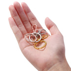 10/20Pcs Swivel Clasps Set Lanyard Snap Hooks with Key Chain Rings Keychain Clip Hooks for DIY Necklace Bracelet Chain Supplies