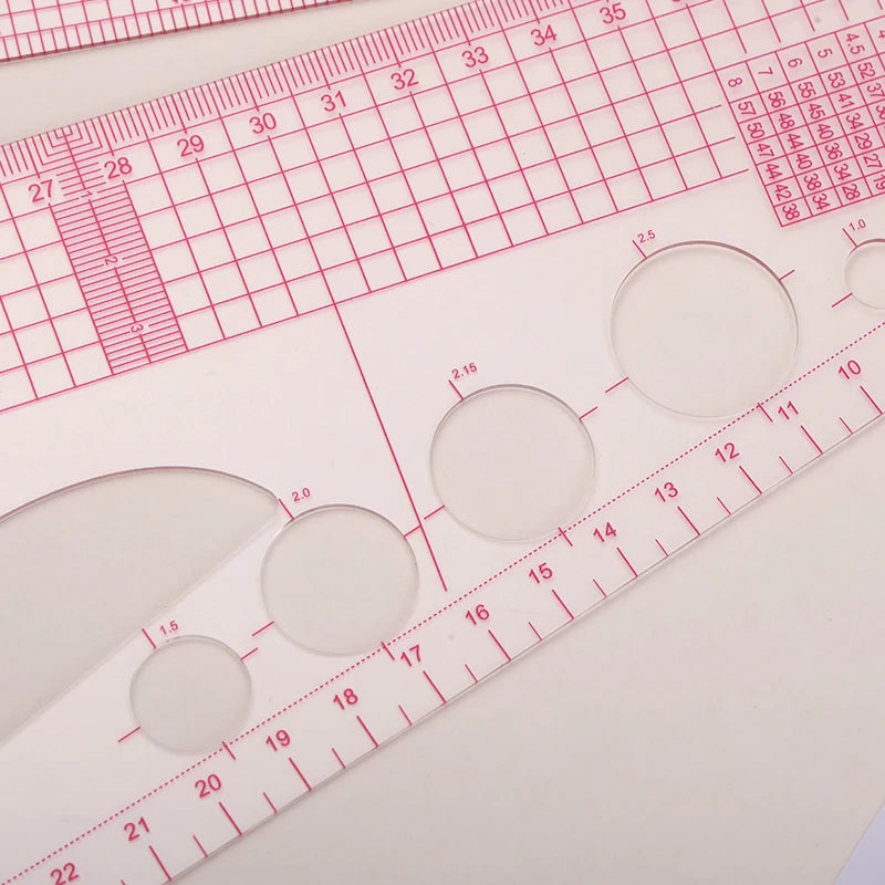 KRABALL Sewing Ruler Set Measure Patchwork Tailor French Curve Ruler for Fabric Drawing Template DIY Sewing Accessories Tool