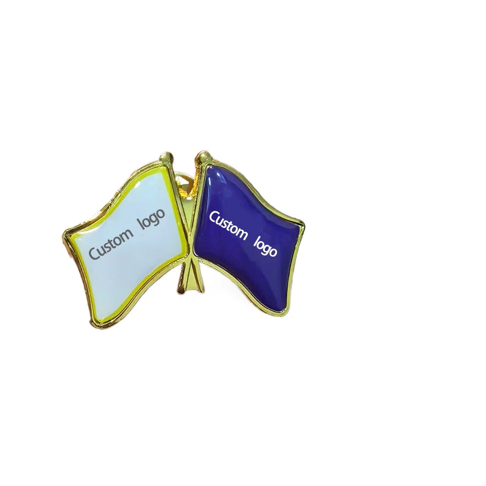 Shirley Custom 3.2X2.15cm customize logo /picture/photo /name metal flag lapel pins badge metal patriotic friendship souvenir