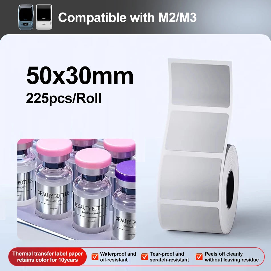 300dpi Niimbot M2 Portable Thermal Transfer Label Printer Multi-function Sticker Label Maker Machine for Clothes Tag Power Cable