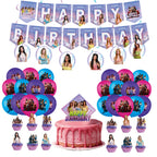 Katseye Girl Birthday Party Theme Decoration Cup Plate Banner Backdrop Gift Bag Tablecloth For Gift Baby Shower Supplies