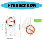 652D Orienteering Thumb Compasses Survival Navigation Compasses Multifunctional Compasses Ruler for Map Reading Backpacking