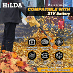HILDA 18V Electric Air Blower 2IN 1Vacuum Cleaner Dust Computer Collector Cordless Handheld Power Tools For Makita No Battery