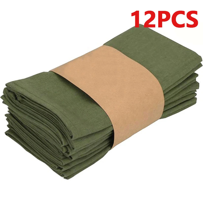 Table Cloth Napkins Durable Polyester Thicken Placemat Reusable for Kitchen Dining  Wedding Decoration 16inch*16inch