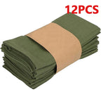 Table Cloth Napkins Durable Polyester Thicken Placemat Reusable for Kitchen Dining  Wedding Decoration 16inch*16inch