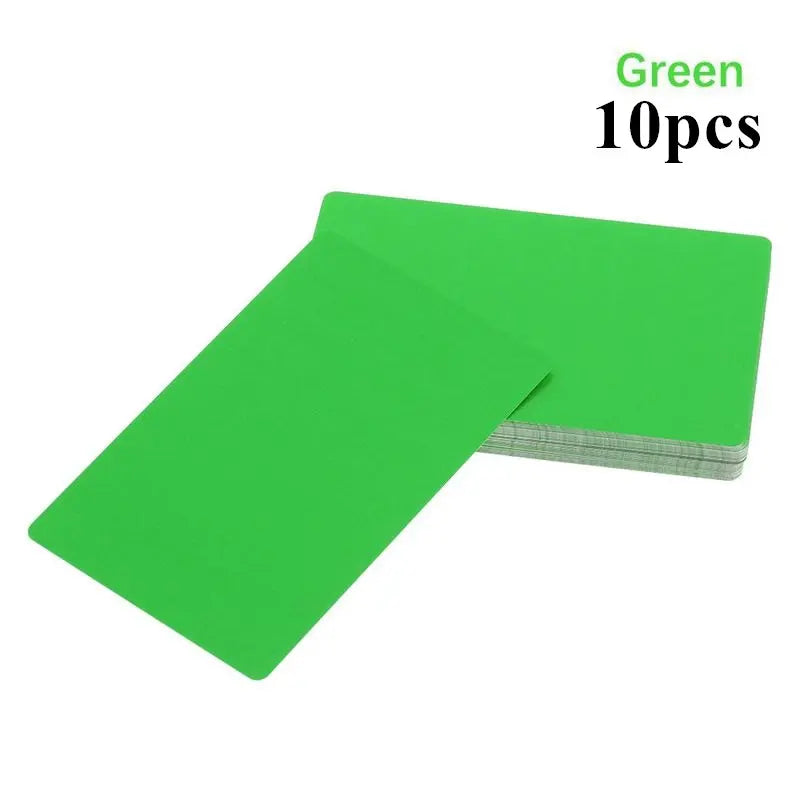 10Pcs Metal Business Card Blanks for Laser Engraving 10 Colors Aluminum Sheet Engraving Blanks DIY Cards for Home 86*54*0.2mm