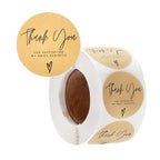 100-500pcs Thank You for My Small Business Stickers Paper Thank You Label Sticker Kraft paper Adhesive Shipping Mail Labels