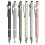 5-10Pieces Ballpoint Pen with Stylus Tip, Metal, 2 in 1 Stylus Ballpoint Pen 1.0 mm Black Ink  for Smartphone, Tablet