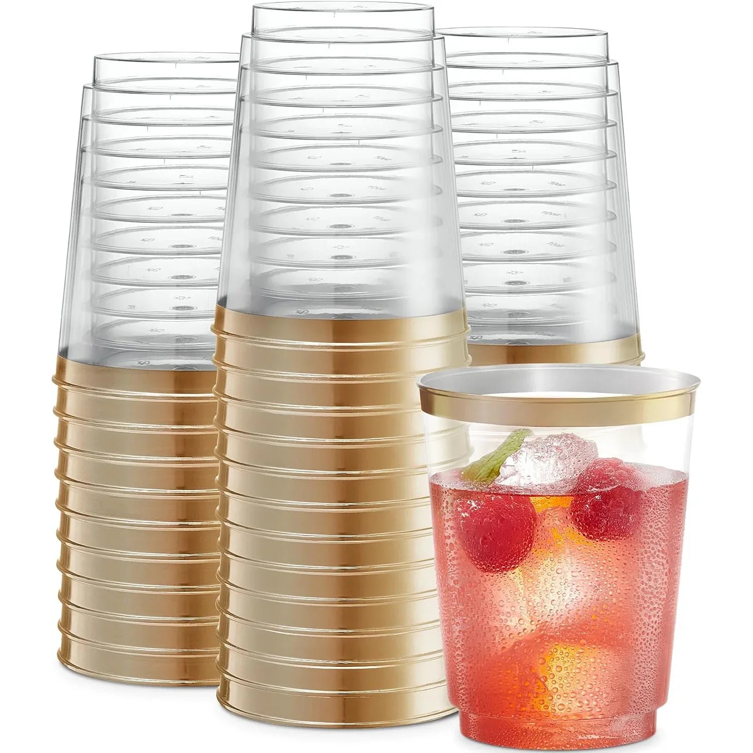 50pcs/Set Phnom Penh Aviation Cup 300ML 10oz Disposable Beverage Party Cutlery Rose Phnom Penh Disposable Plastic Tumblers