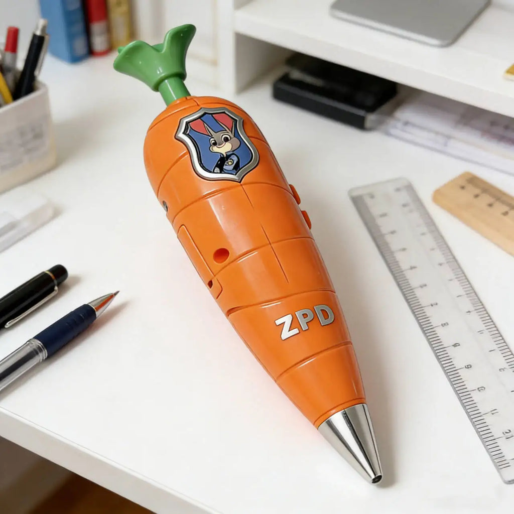  Disney Zootopia Trendy Judy Carrot-Shaped 2-in-1 Voice Recorder Pen& Gary Pen Snake Writing  Serum Pen Peripherl New Year Gift