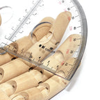 15 cm diameter medium size measuring instrument organic matter 180 degree semicircular protractor