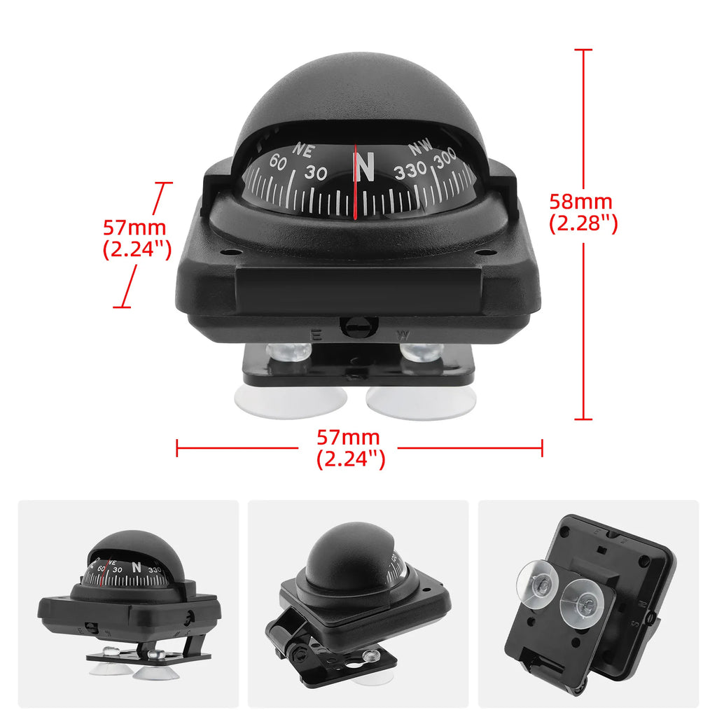 Various Compass Portable Compact Navigation Compass Device Universal Outdoor High Precision Compass For Car Boat Moto Bicycle