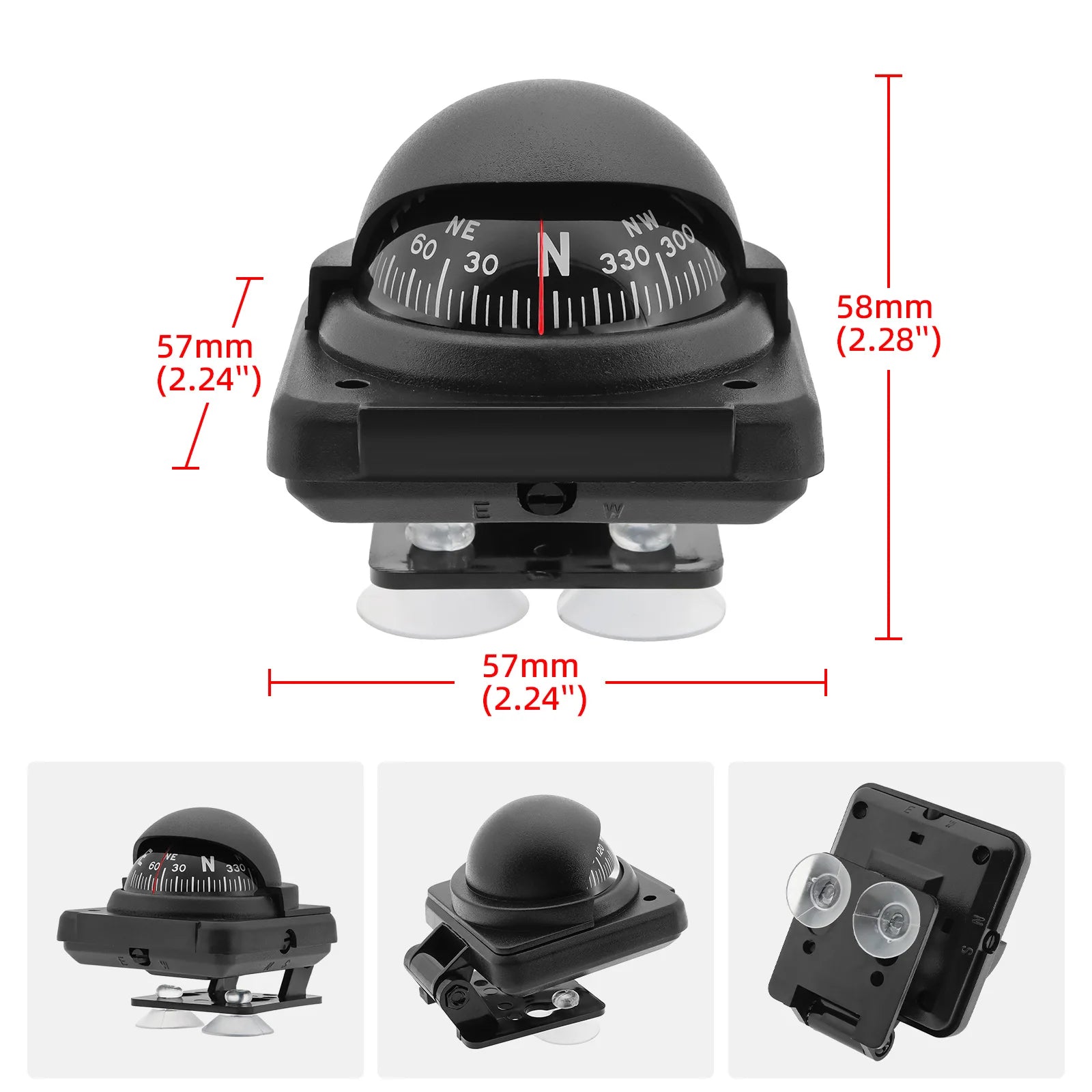 Various Compass Portable Compact Navigation Compass Device Universal Outdoor High Precision Compass For Car Boat Moto Bicycle