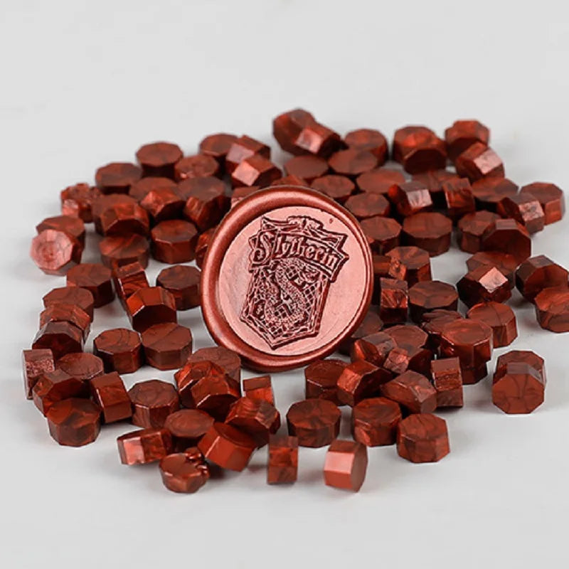 100 Pcs Vintage Wax Seal for Stamps Retro Wax Print Beads Sealing Macaron Gold Wedding Birthday Wax Lacquer for Seals Lacre