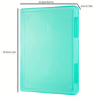 1pc Multi-layer Portable File Box, Portable Transparent File Box, A4 Plastic PP File Box , Waterproof Contract Storage Box