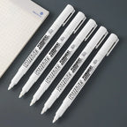 New 1/2/3PCS Waterproof Metal Marker Permanent White Paint Pen Washing Art Painting Graffiti Pens Fabric Wood Leather Marker1MM