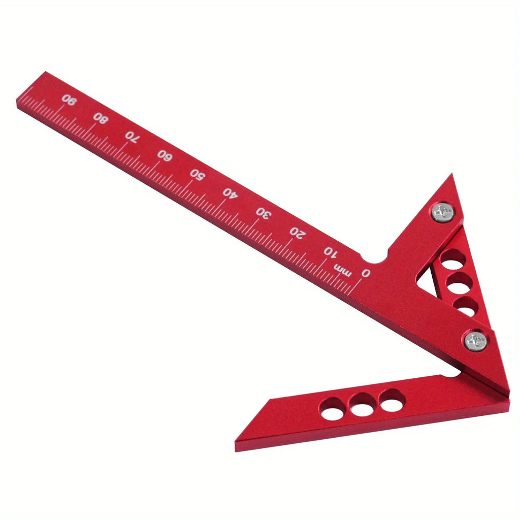 2pcs Center Finder and T-Square Hole Scribe Ruler Kit, Carpenter Center Measuring Tool, Metric & Inch Woodworking Projects Tool